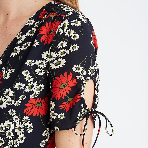 SOLD..NWT Madewell Peekaboo-Sleeve Midi Dress - Picture 5 of 6